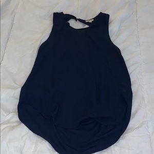 High low open back tank